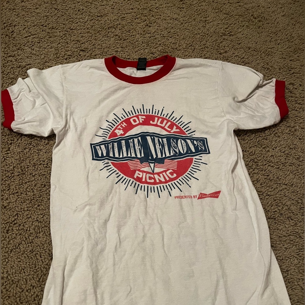 Vintage Willie Nelson Fourth of July picnic tee shirt